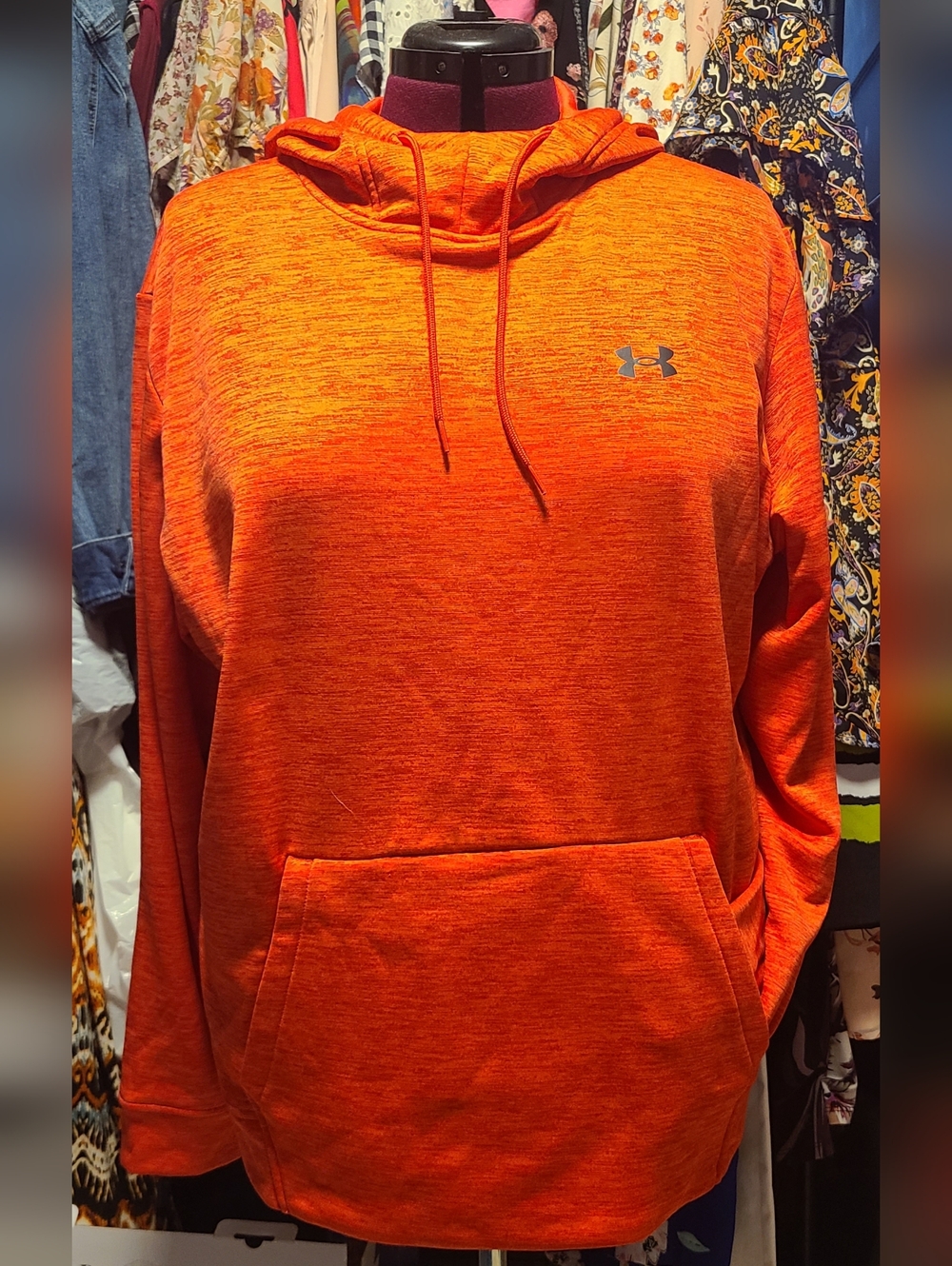 Under Armour Men's Orange Zip-Up Performance Hoodie